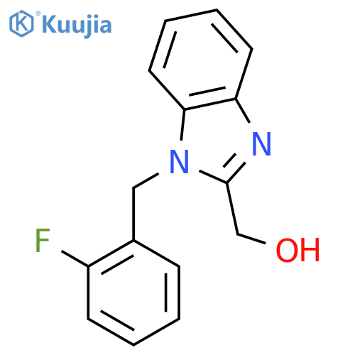 {1-(2-fluorophenyl)methyl-1H-1,3-benzodiazol-2-yl}methanol structure