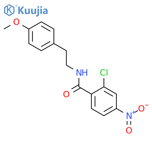 2-Chloro-N-[2-(4-methoxy-phenyl)-ethyl]-4-nitro-benzamide structure