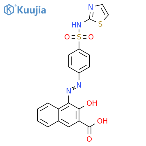 2-Naphthalenecarboxylic acid,3-hydroxy-4-[[4-[(2-thiazolylamino)sulfonyl]phenyl]azo]- structure