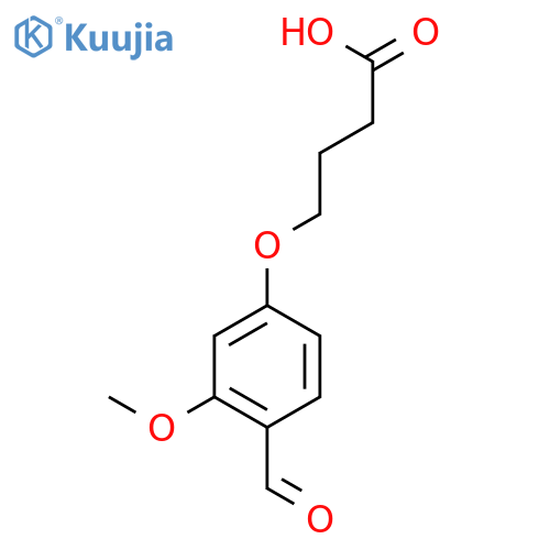 4-(4-Formyl-3-methoxyphenoxy)butanoic acid structure