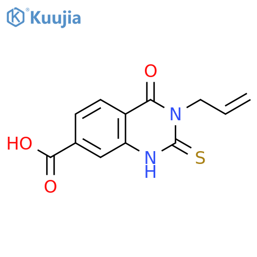 4-oxo-3-(prop-2-en-1-yl)-2-sulfanyl-3,4-dihydroquinazoline-7-carboxylic acid structure