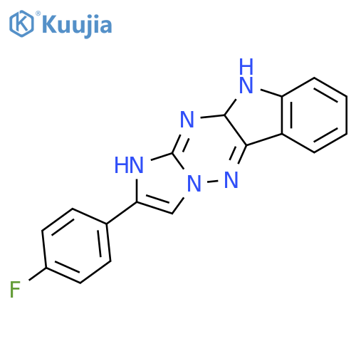 1H-Imidazo[1',2':2,3][1,2,4]triazino[5,6-b]indole, 2-(4-fluorophenyl)- structure