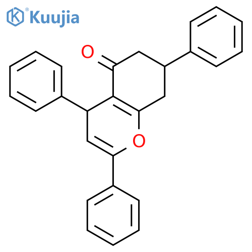 5H-1-Benzopyran-5-one, 4,6,7,8-tetrahydro-2,4,7-triphenyl- structure