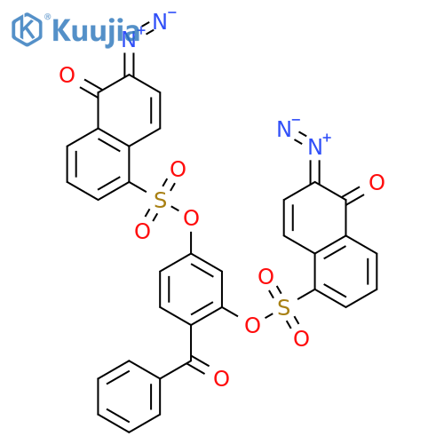 4-Benzoyl-1,3-phenylenebis(6-diazo-5,6-dihydro-5-oxonaphthalene-1-sulphonate) structure