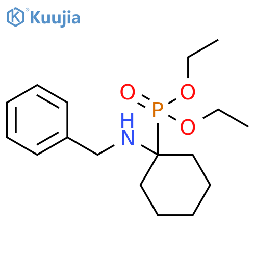 Phosphonic acid, [1-[(phenylmethyl)amino]cyclohexyl]-, diethyl ester structure