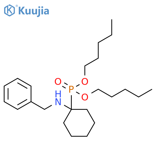 Phosphonic acid, [1-[(phenylmethyl)amino]cyclohexyl]-, dipentyl ester structure