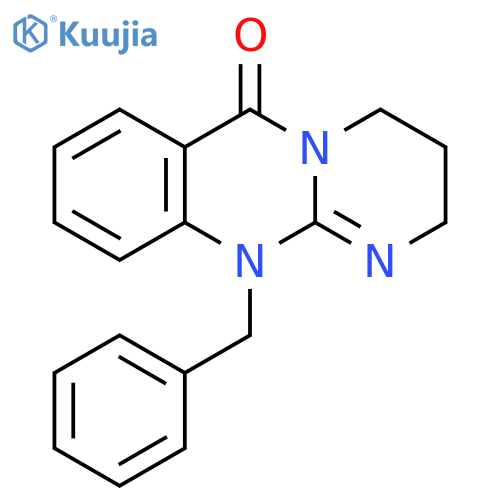 6H-Pyrimido[2,1-b]quinazolin-6-one,2,3,4,11-tetrahydro-11-(phenylmethyl)- structure