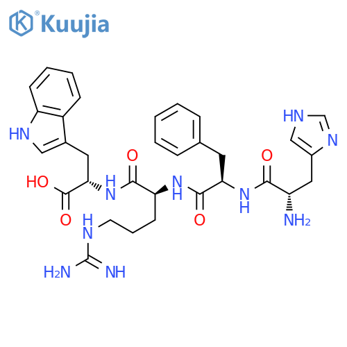 L-Tryptophan, L-histidyl-D-phenylalanyl-L-arginyl- structure