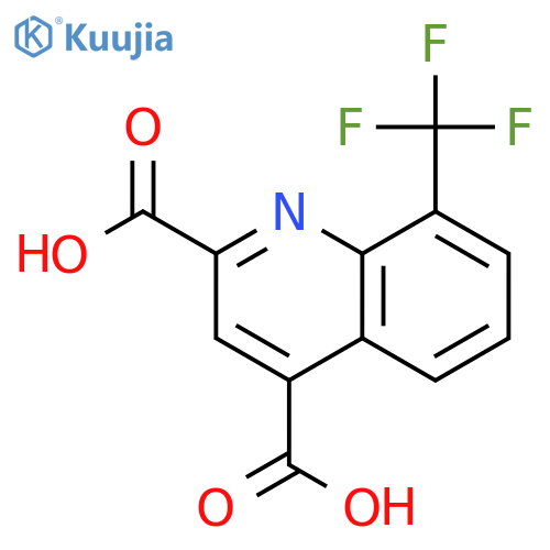 2,4-Quinolinedicarboxylic acid, 8-(trifluoromethyl)- structure