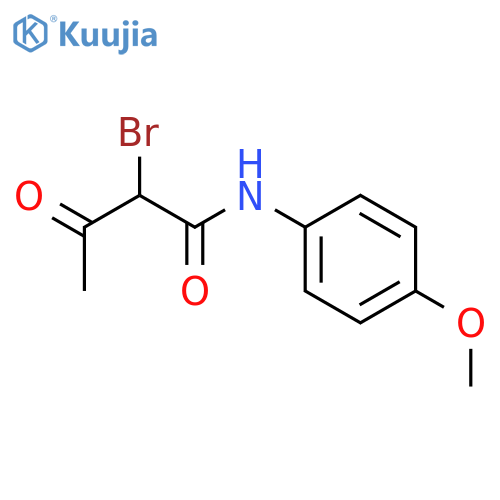 Butanamide, 2-bromo-N-(4-methoxyphenyl)-3-oxo- structure