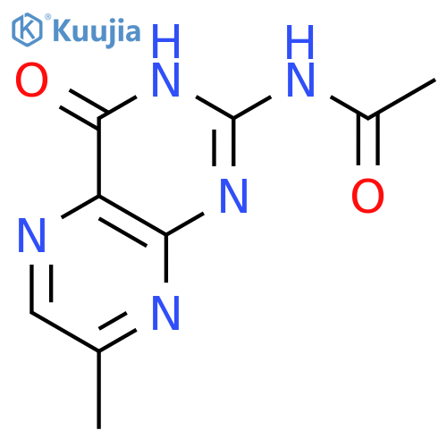 Acetamide, N-(3,4-dihydro-7-methyl-4-oxo-2-pteridinyl)- structure