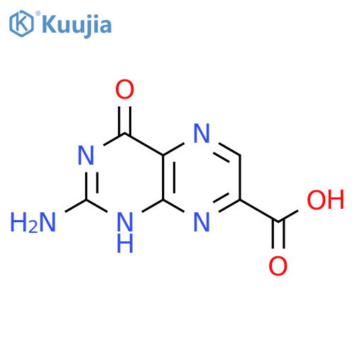 7-Pteridinecarboxylicacid, 2-amino-3,4-dihydro-4-oxo- structure