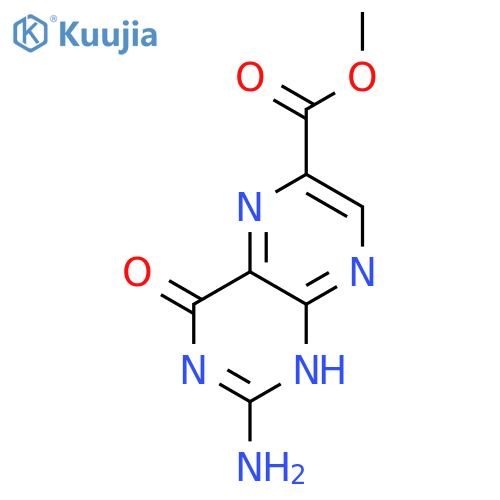 Me ester-2-Amino-1,4-dihydro-4-oxo-6-pteridinecarboxylic acid structure