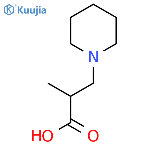 2-Methyl-3-(piperidin-1-yl)propanoic acid structure