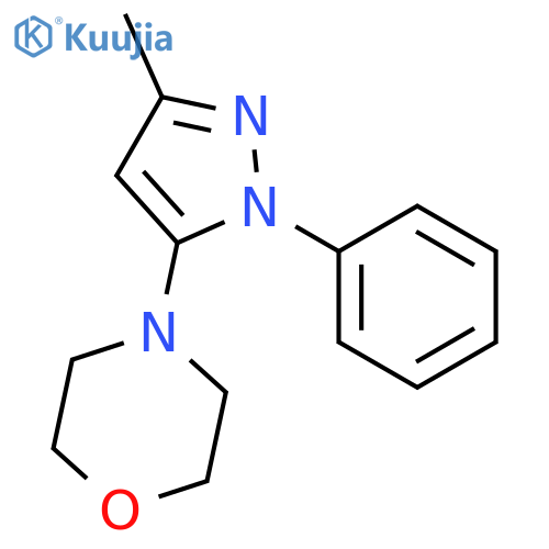 Morpholine, 4-(3-methyl-1-phenyl-1H-pyrazol-5-yl)- structure