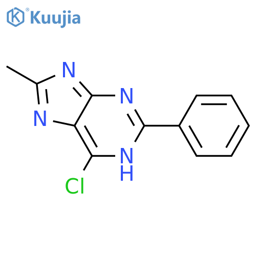 1H-Purine, 6-chloro-8-methyl-2-phenyl- structure