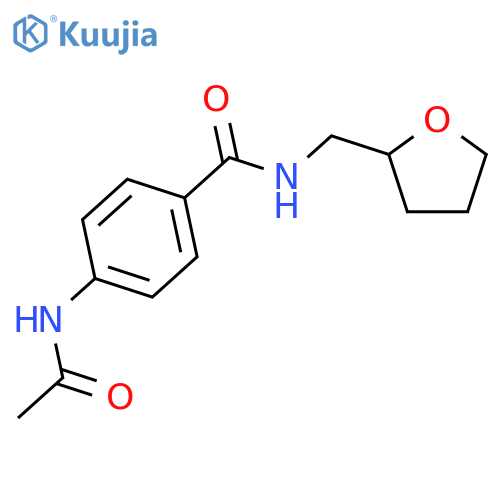 4-(acetylamino)-N-(tetrahydro-2-furanylmethyl)benzamide structure