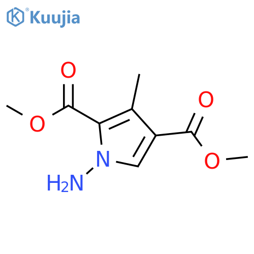Dimethyl 1-amino-3-methyl-1H-pyrrole-2,4-dicarboxylate structure