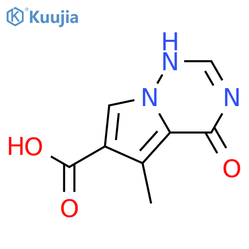 5-methyl-4-oxo-3H,4H-pyrrolo[2,1-f][1,2,4]triazine-6-carboxylic acid structure