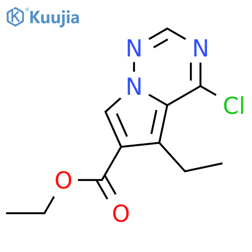 ethyl 4-chloro-5-ethyl-pyrrolo[2,1-f][1,2,4]triazine-6-carboxylate structure