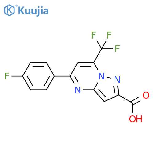 5-(4-Fluorophenyl)-7-(trifluoromethyl)pyrazolo-1,5-apyrimidine-2-carboxylic Acid structure