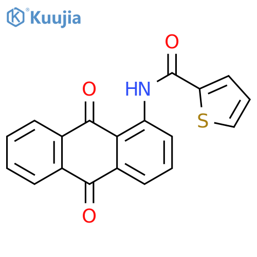 N-(9,10-dioxo-9,10-dihydroanthracen-1-yl)thiophene-2-carboxamide structure