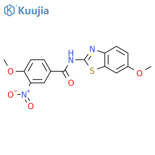 4-methoxy-N-(6-methoxy-1,3-benzothiazol-2-yl)-3-nitrobenzamide structure