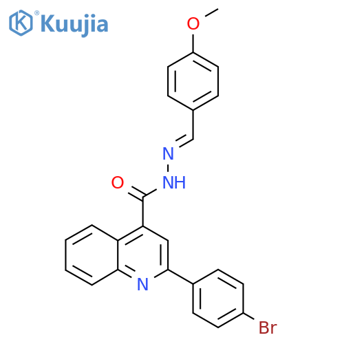 2-(4-bromophenyl)-N'-(1E)-(4-methoxyphenyl)methylidenequinoline-4-carbohydrazide structure