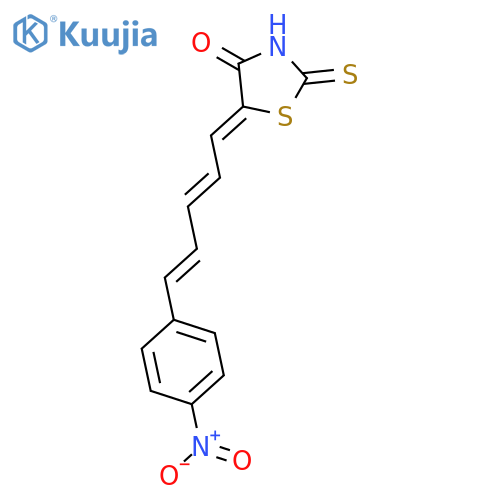 4-Thiazolidinone, 5-[5-(4-nitrophenyl)-2,4-pentadienylidene]-2-thioxo- structure