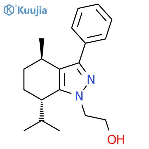 1H-Indazole-1-ethanol, 4,5,6,7-tetrahydro-4-methyl-7-(1-methylethyl)-3-phenyl-, (4R,7S)- structure