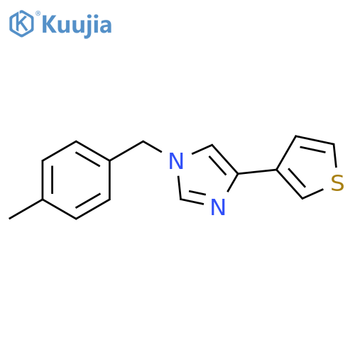 1H-Imidazole, 1-[(4-methylphenyl)methyl]-4-(3-thienyl)- structure