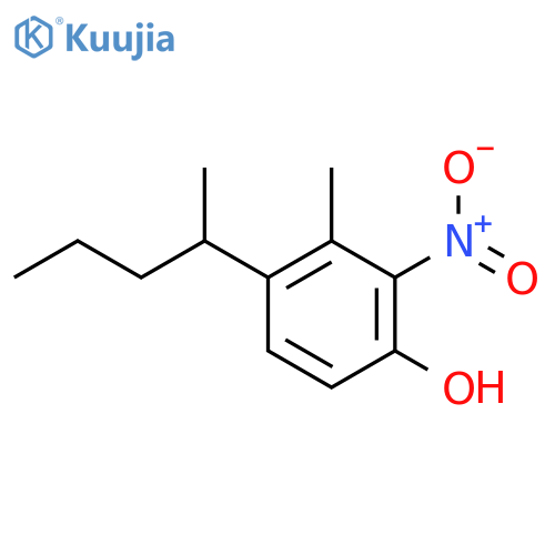 Phenol, 3-methyl-2-nitro-4-sec-pentyl- structure