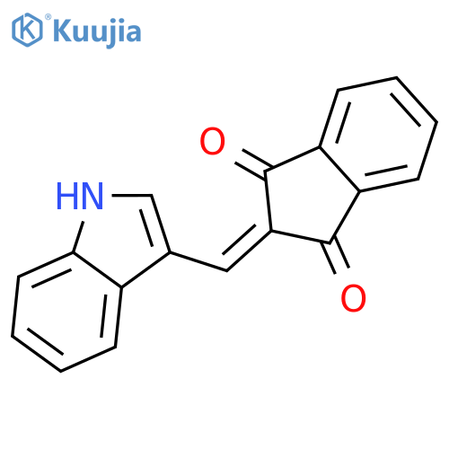 1H-Indene-1,3(2H)-dione,2-(1H-indol-3-ylmethylene)- structure