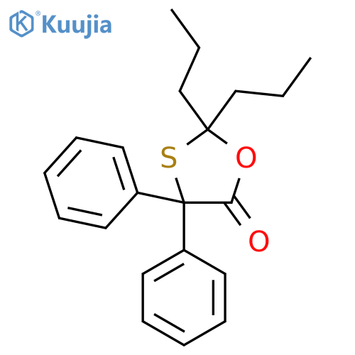 4,4-Diphenyl-2,2-dipropyl-1,3-oxathiolan-5-one structure