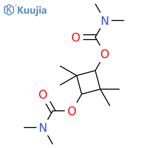 Carbamic acid, dimethyl-,2,2,4,4-tetramethyl-1,3-cyclobutylene ester, trans- (8CI) structure
