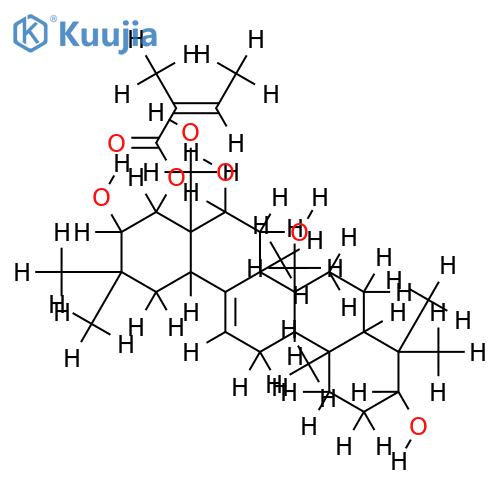 22-Angeloyl -(3beta,15alpha,16alpha,21beta,22alpha)-12-Oleanene-3,15,16,21,22,28-hexol structure