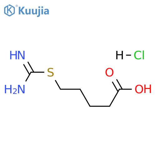 5-(carbamimidoylsulfanyl)pentanoic acid hydrochloride structure