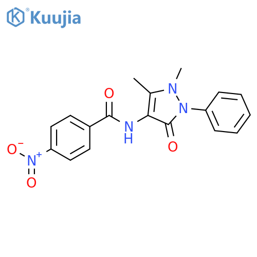 Benzamide,N-(2,3-dihydro-1,5-dimethyl-3-oxo-2-phenyl-1H-pyrazol-4-yl)-4-nitro- structure