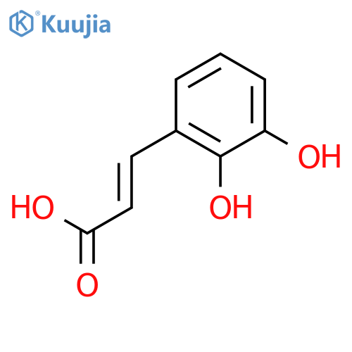 3-(2,3-dihydroxyphenyl)prop-2-enoic acid structure