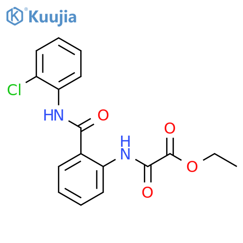 Acetic acid, 2-[[2-[[(2-chlorophenyl)amino]carbonyl]phenyl]amino]-2-oxo-, ethyl ester structure