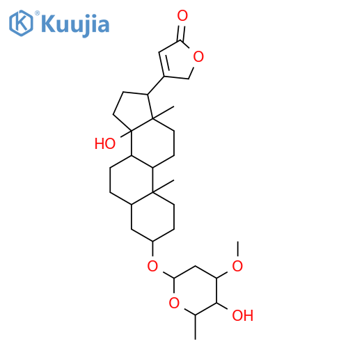 Card-20(22)-enolide,3-[(2,6-dideoxy-3-O-methyl-a-L-ribo-hexopyranosyl)oxy]-14-hydroxy-, (3b,5b)- (9CI) structure