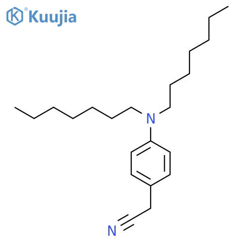 Benzeneacetonitrile, 4-(diheptylamino)- structure
