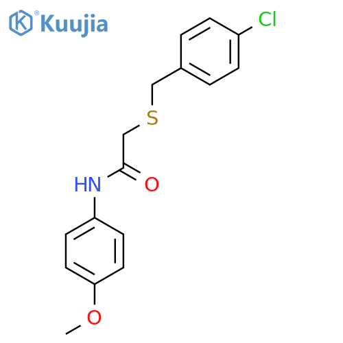2-{[(4-chlorophenyl)methyl]sulfanyl}-N-(4-methoxyphenyl)acetamide structure