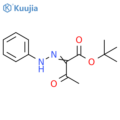 Butanoic acid, 3-oxo-2-(2-phenylhydrazinylidene)-, 1,1-dimethylethyl ester structure