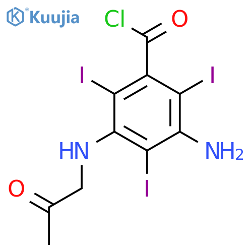 Benzoyl chloride, 3-(acetylmethylamino)-5-amino-2,4,6-triiodo- structure