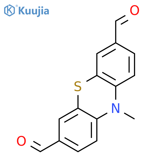 10H-Phenothiazine-3,7-dicarboxaldehyde, 10-methyl- structure