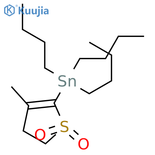 Stannane, tributyl(4,5-dihydro-3-methyl-1,1-dioxido-2-thienyl)- structure