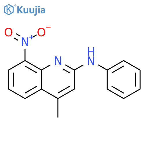 2-Quinolinamine,4-methyl-8-nitro-N-phenyl- structure