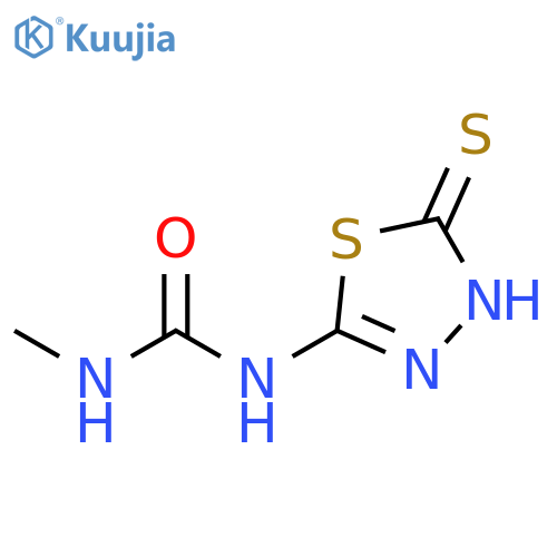 Urea, N-(4,5-dihydro-5-thioxo-1,3,4-thiadiazol-2-yl)-N'-methyl- structure