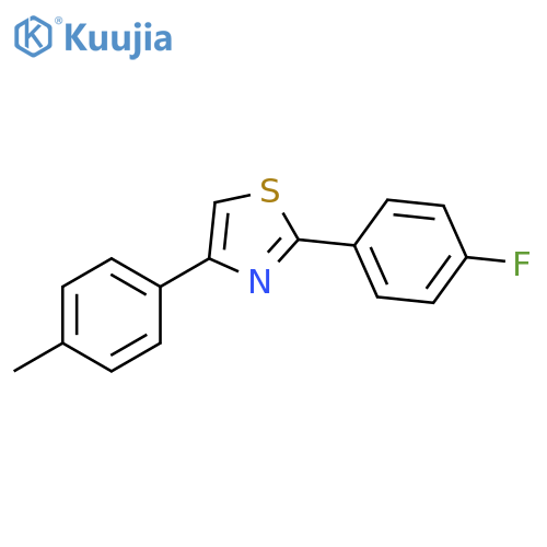 Thiazole, 2-(4-fluorophenyl)-4-(4-methylphenyl)- structure